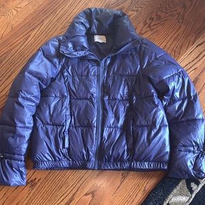 Ann Taylor LOFT  PURPLE PUFFY COAT SIZE Medium 🧥